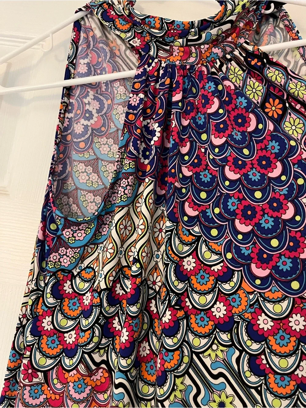 MSK Vibrant Multicolor Floral & Geometric  Dress